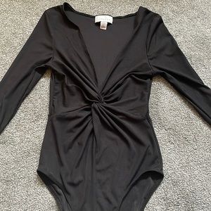 Black ribbed top shop bodysuit